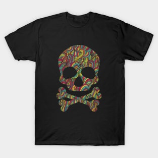 Skull and Bones Halloween Art T-Shirt